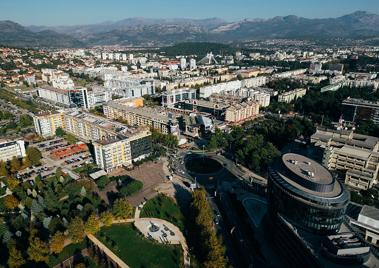 Millennium Bridge over the Morača River in Podgorica