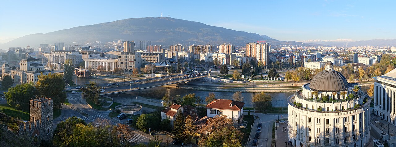Stone Bridge over the Vardar River in Skopje