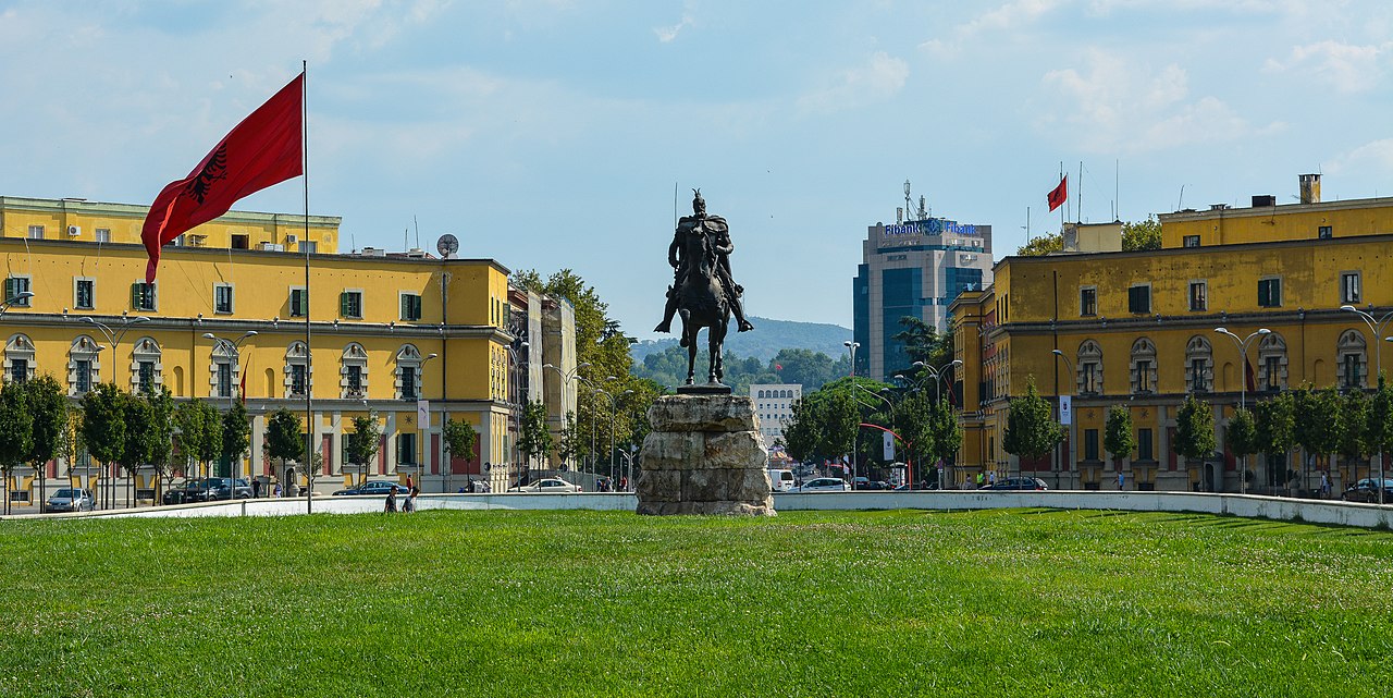 Skanderbeg Square in central Tirana
