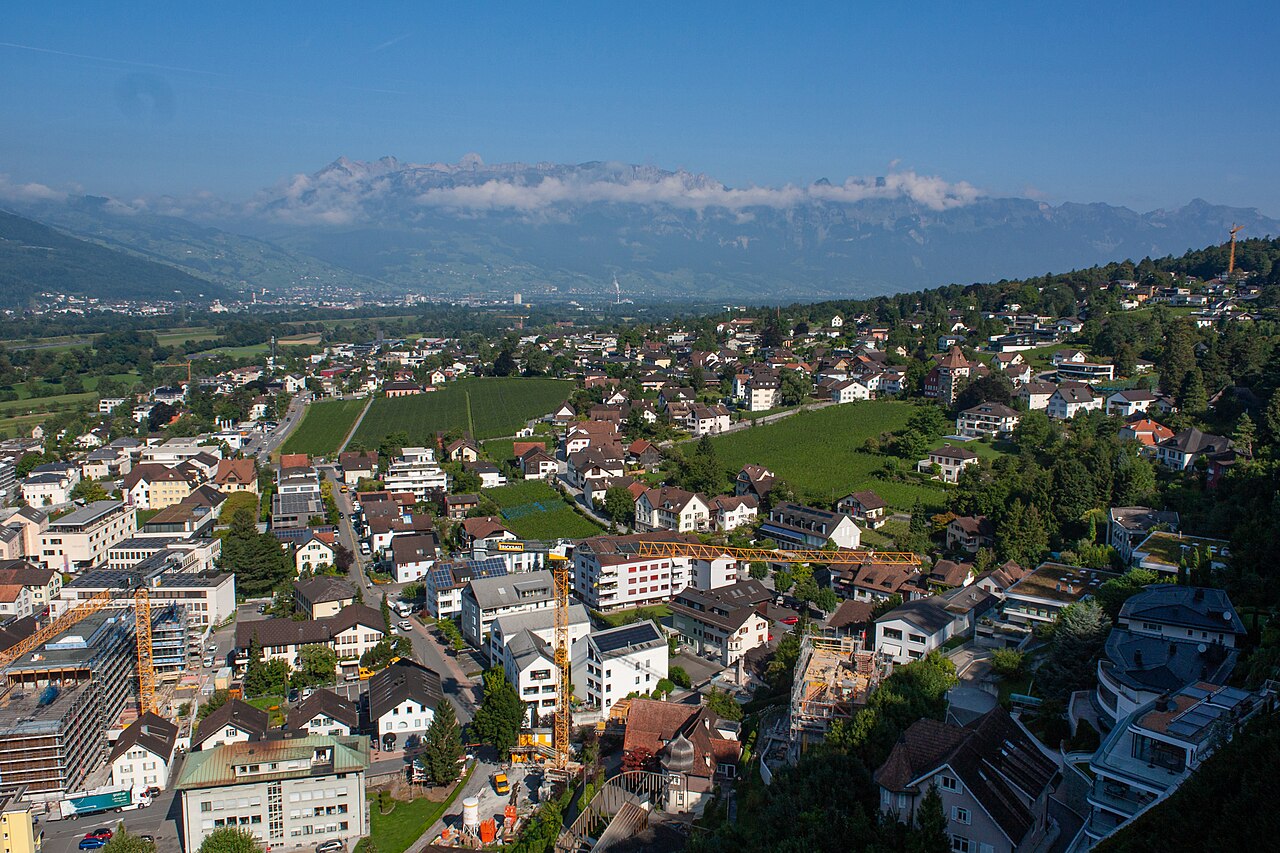 Vaduz Castle above the Rhine valley